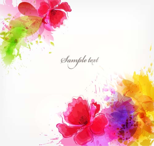 watercolor flower background 