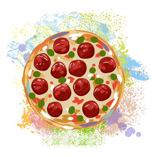 pizza grunge background 