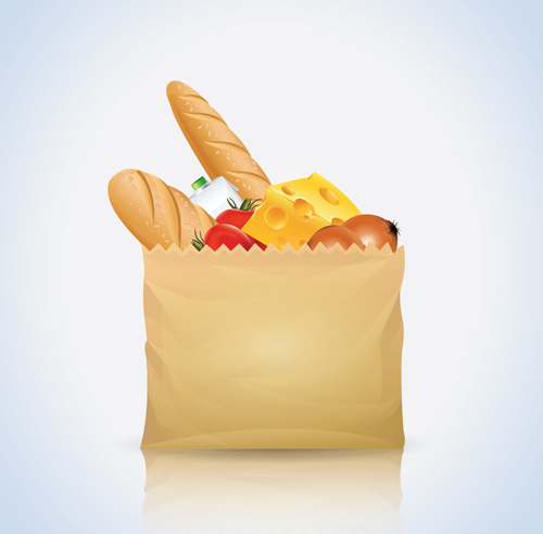 grocery food design bag 