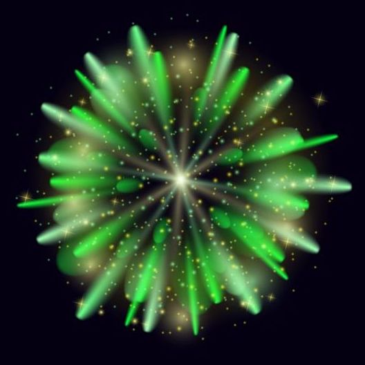 illustratio holiday green Fireworks 
