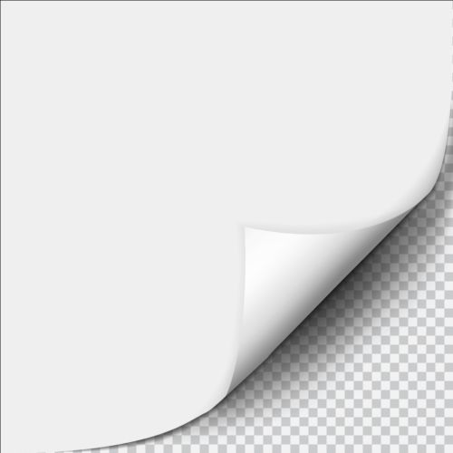 paper curled corner blank 