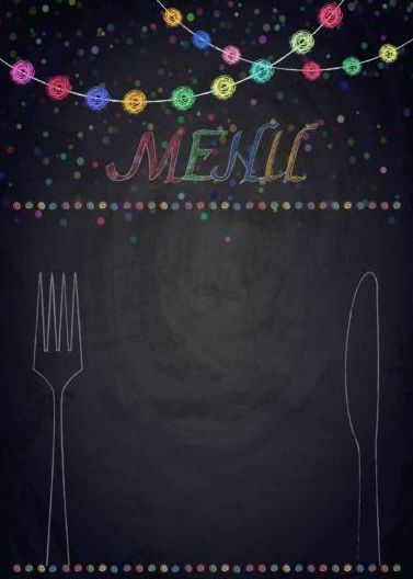 restaurant menu blackboard background 