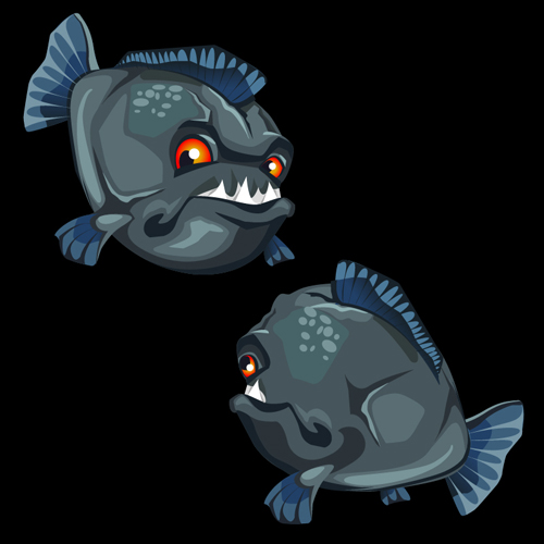 funny fish design cartoon 