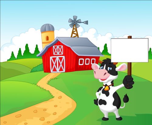 farm cow cartoon 