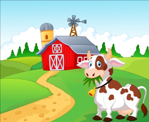farm cow cartoon 