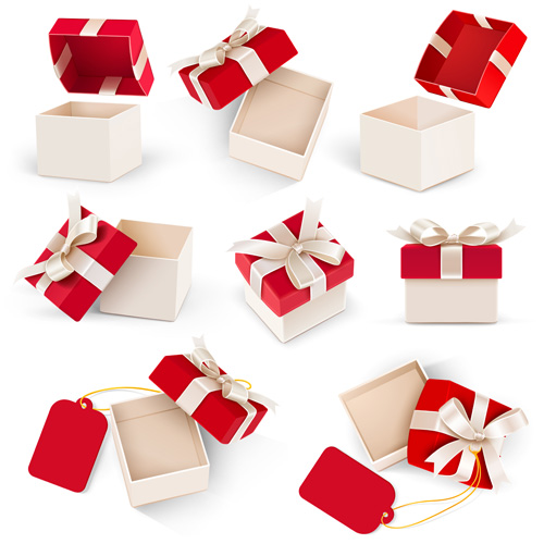 Valentine day red bow gift boxs 