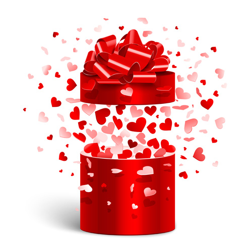 Valentine day red bow gift boxs Boxs 