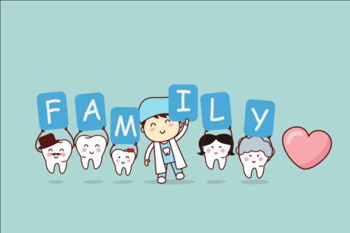 Tooth family cartoon 