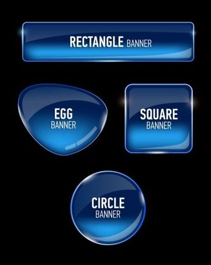 shape glass different banner 
