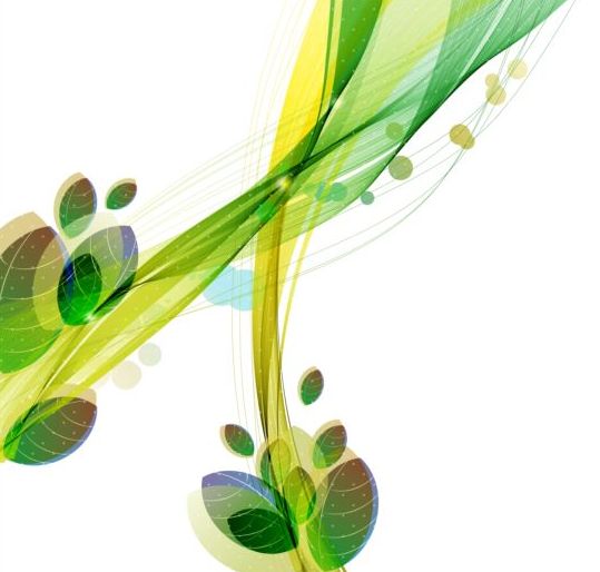 wave leaves green background abstract 