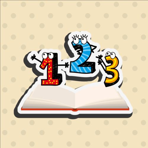 sticker number funny book 