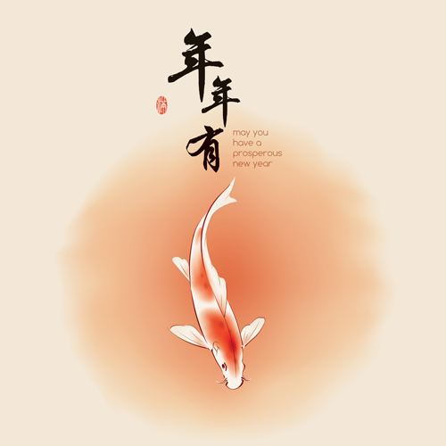 Fish every year with chinese new year vector 04 - WeLoveSoLo