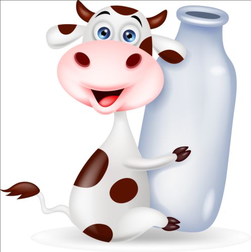 cow cartoon bottle 