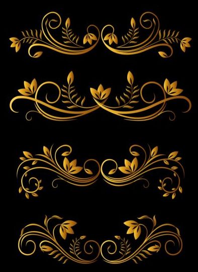 ornaments luxury graphic golden 