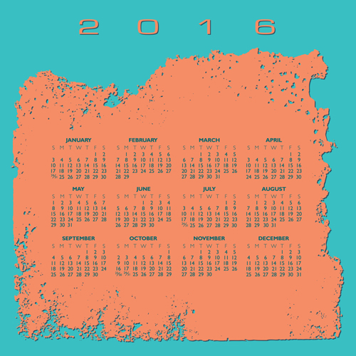 grunge calendars 2016 