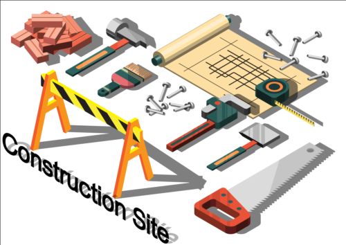 site isometry infographic construction 