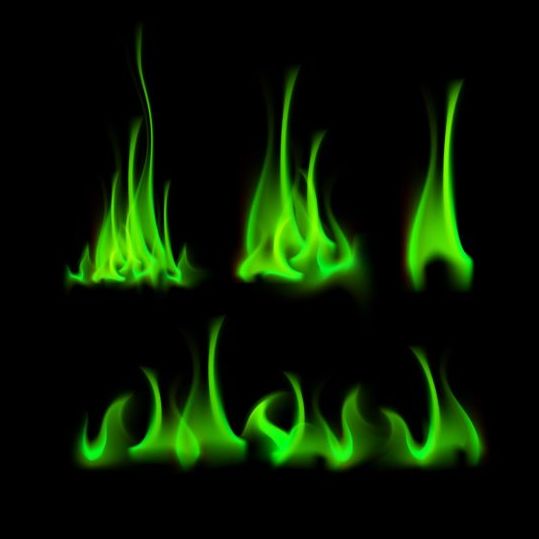 green flame fire 