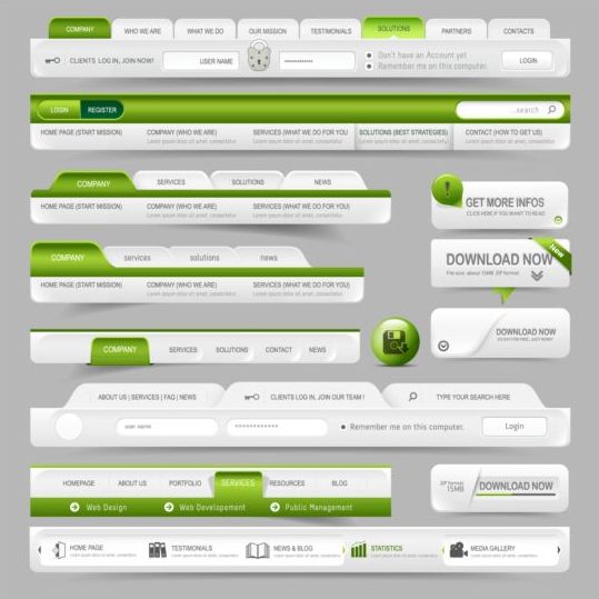website menu green fresh 