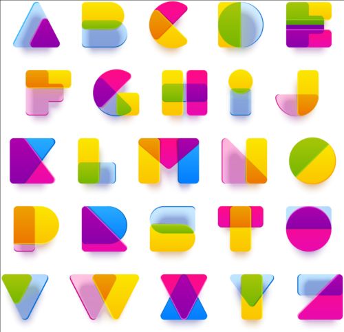 colored blurred alphabets 