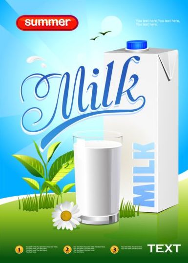 summer poster milk 
