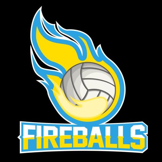 volleyball logos flame 
