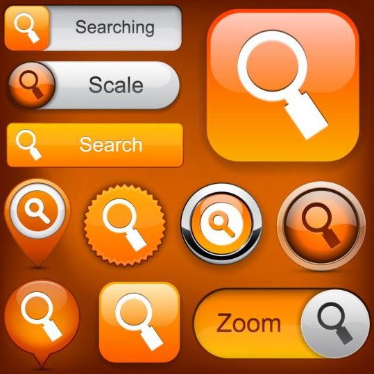 shining search orange button 