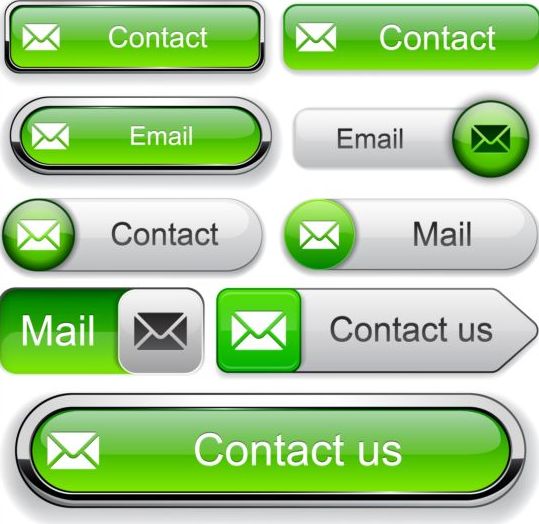 green glossy buttons applications 