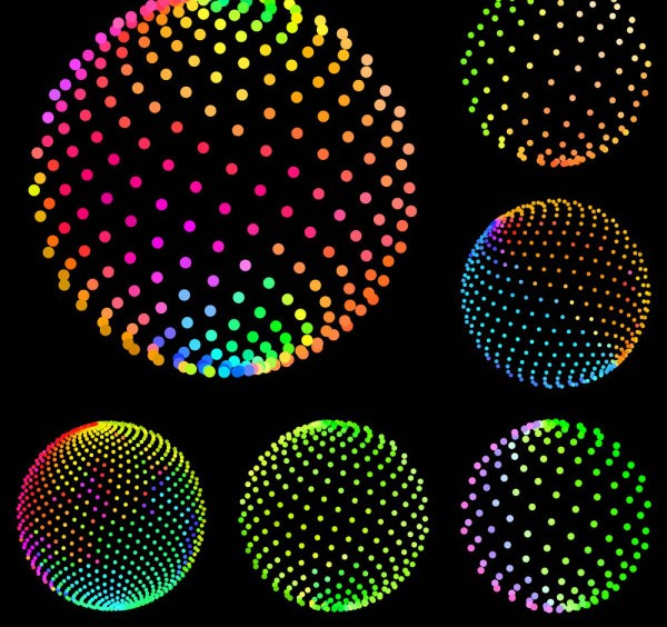 space colorful ball 