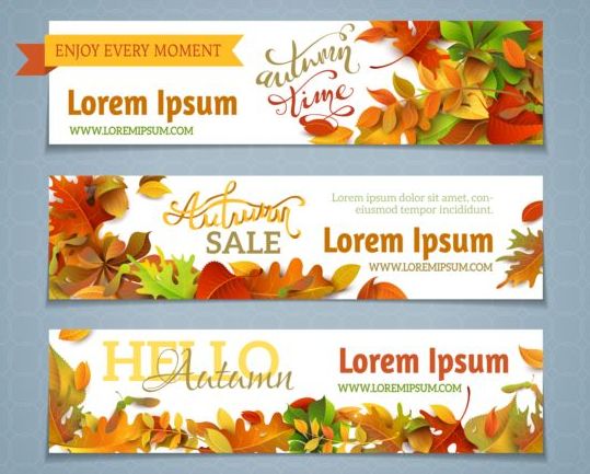 sale leaves beautiful banner autumn 