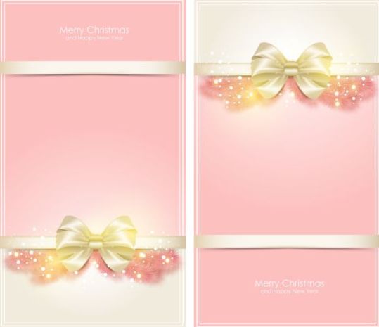 vertical pink christmas cards 