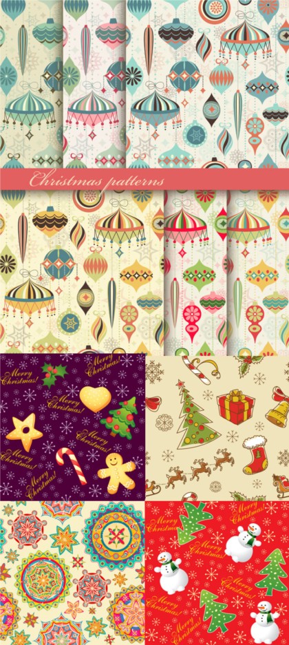 pattern ornaments christmas cartoon 