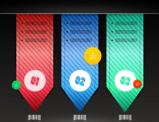 infographics color bookmarks 