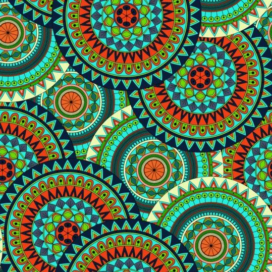 seamless round pattern Mandala 