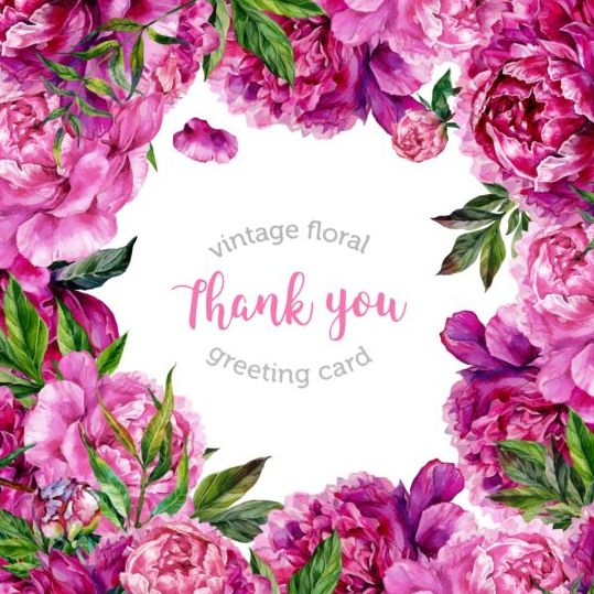 vintage greeting floral card 