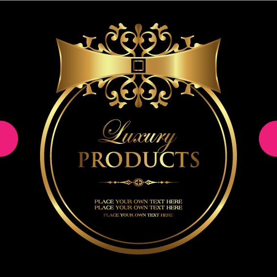 Products luxury labels gold 