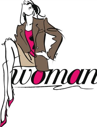 woman hand fashion drawn background 