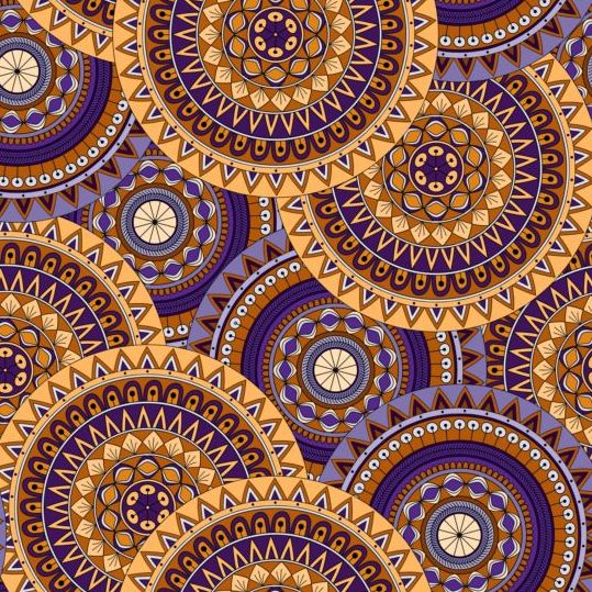 seamless round pattern Mandala 