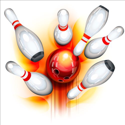 creative bowling background 