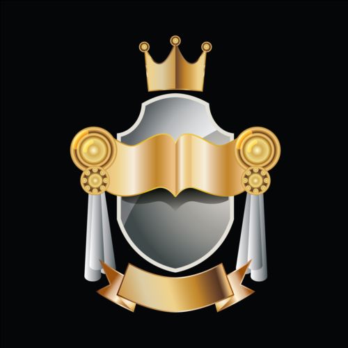 royal luxury golden badge 