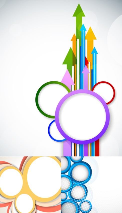 round colorful arrow 