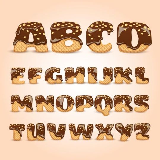 cookies chocolate alphabet 
