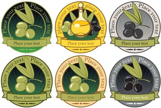 olive oil labels circle 
