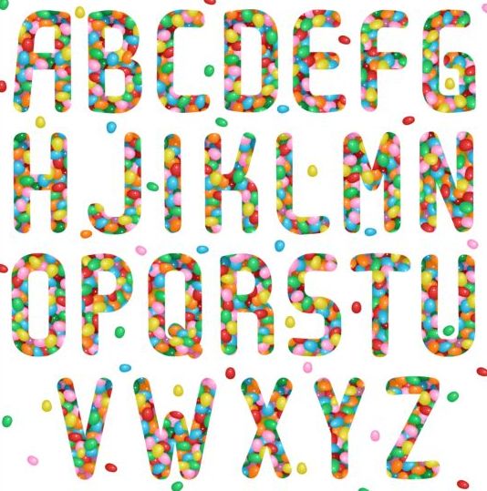 jelly beans alphabet 