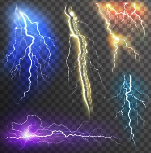 realistic lightning illustration 