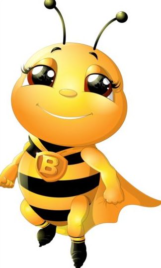lovely cartoon bee 