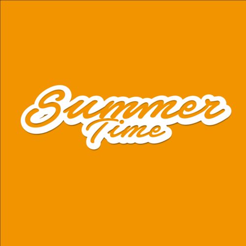 time text summer logos 