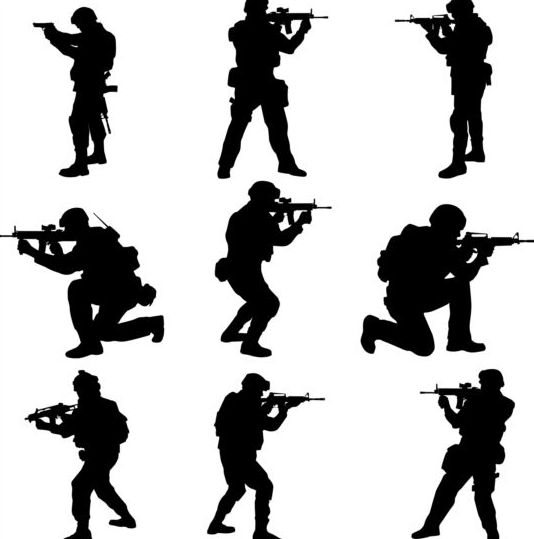 soldier silhouettes 