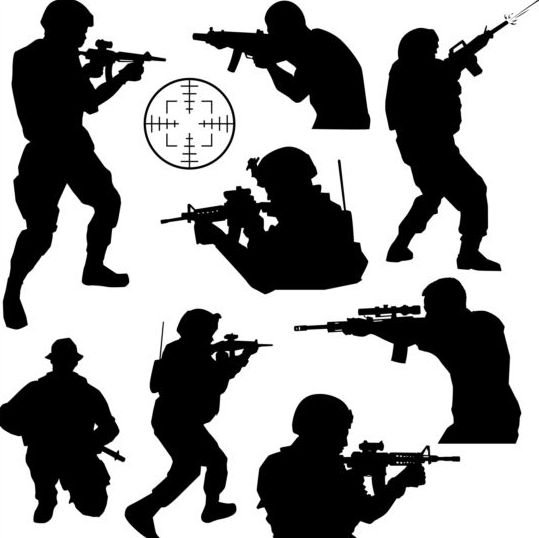 soldier silhouettes 