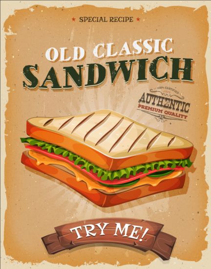 vintage sandwich poster French 