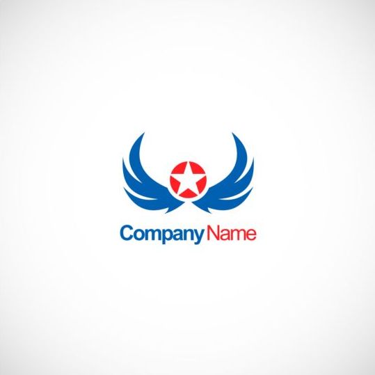 wing star logo emblem company 